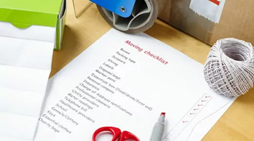Boston Moving Company checklist
