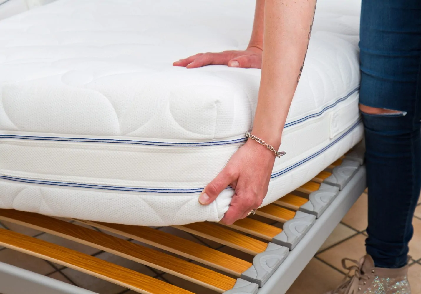 Mattress in the bedroom